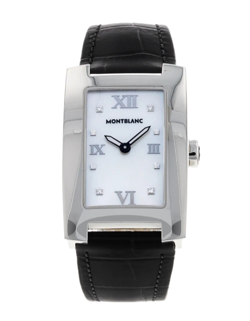 Montblanc Profile Steel Mother Of Pearl White Diamond Dial - 23mm, Steel (2006)