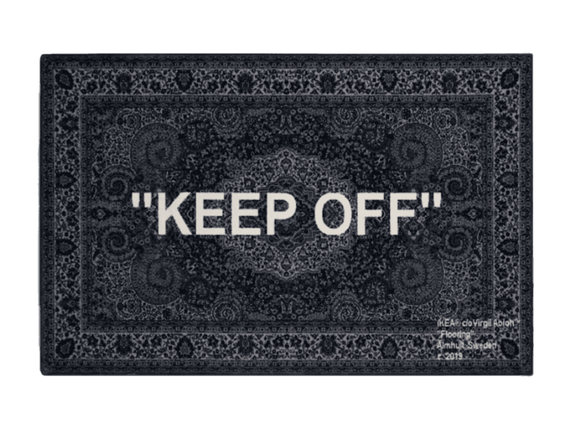 Virgil Abloh x IKEA "KEEP OFF" Rug 133x195 CM - Black/White