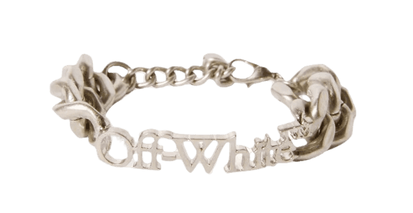 Off-White Logo Chain Bracelet - Silver