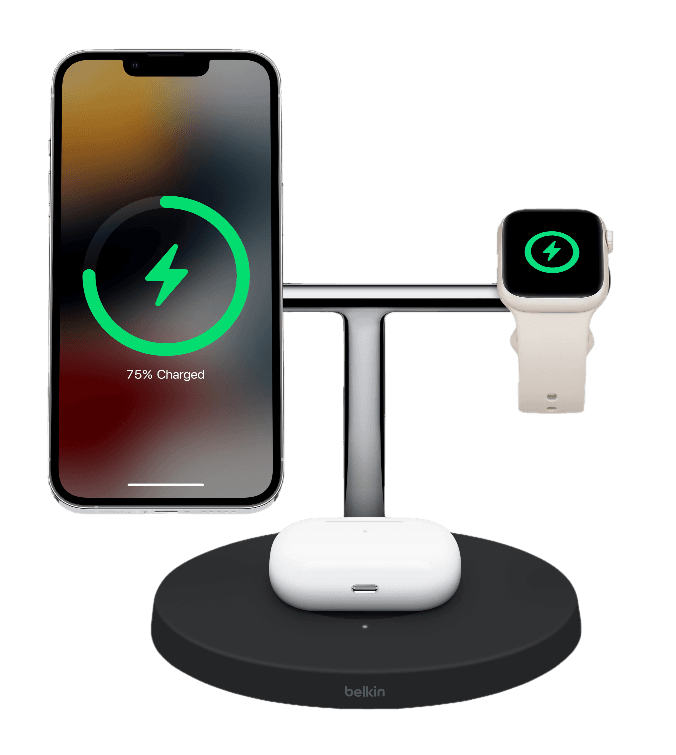 Belkin BOOST CHARGE PRO 3-in-1 Wireless Charging Stand with MagSafe