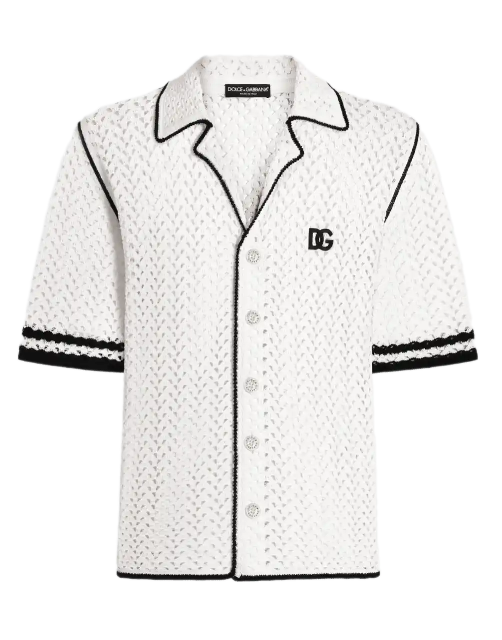 Dolce and Gabbana Camicia Crochet Effetto Uncinetto - Multi-coloured