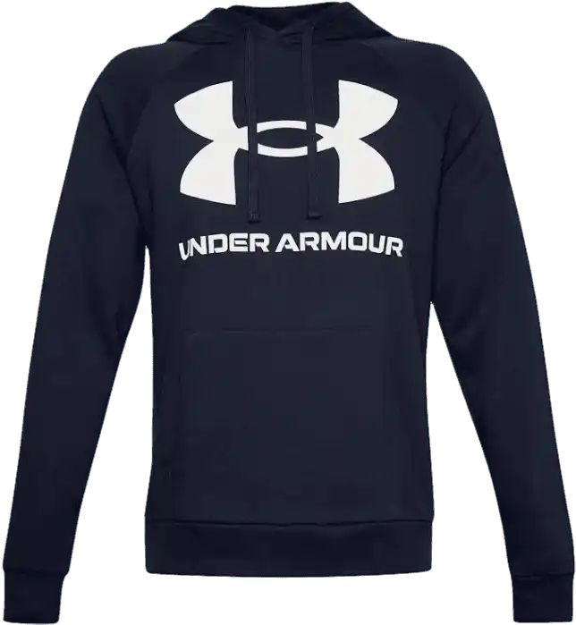 Under Armour Men's Rival Fleece Big Logo Hd Sporty Running Hoodie - Navy