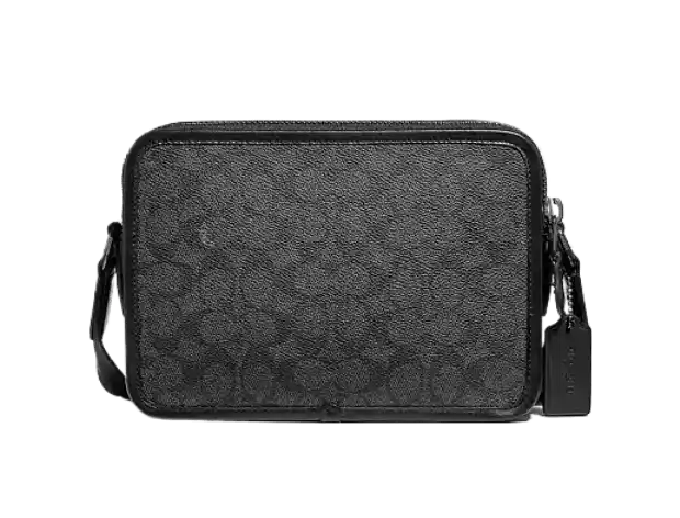 Coach Charter Crossbody Bag 24 In Signature Canvas - Black Copper/Charcoal