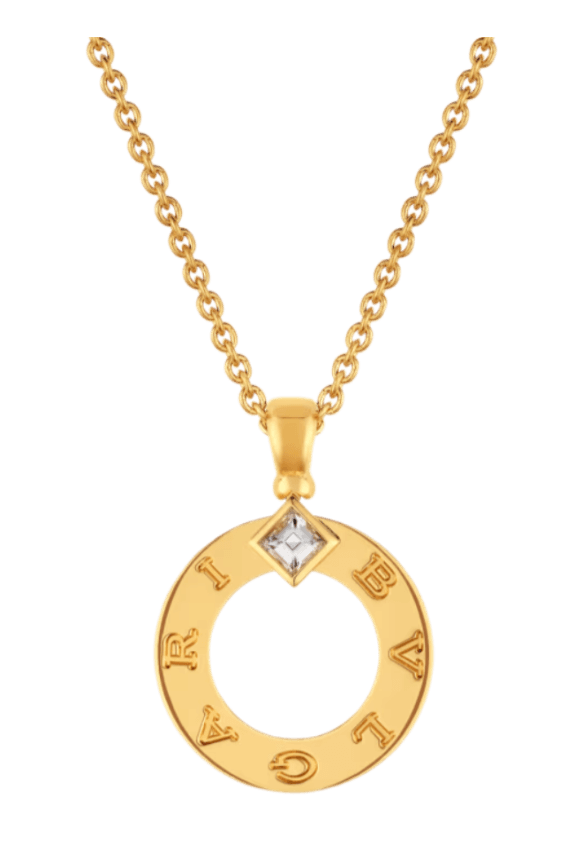 Bvlgari Necklace With a Diamond - Yellow Gold