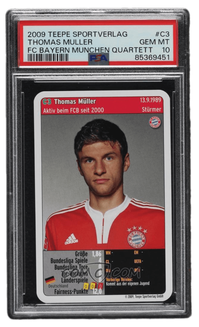 2009-10 Teepe FC Bayern Munchen Quartett - #C3 - Thomas Muller PSA 10 GEM MT