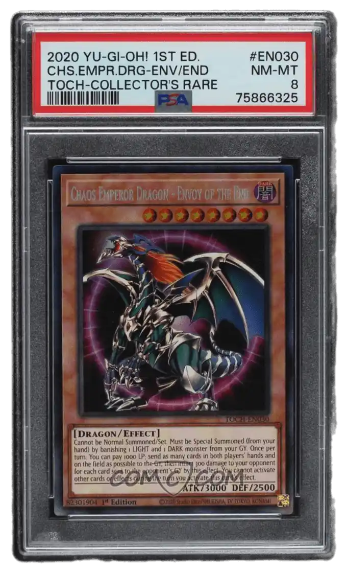 2020 Yu-Gi-Oh! - Toon Chaos - 1st Edition #TOCH-EN030 - Collector's Rare - Chaos Emperor Dragon - Envoy of the End PSA 8 NM-MT