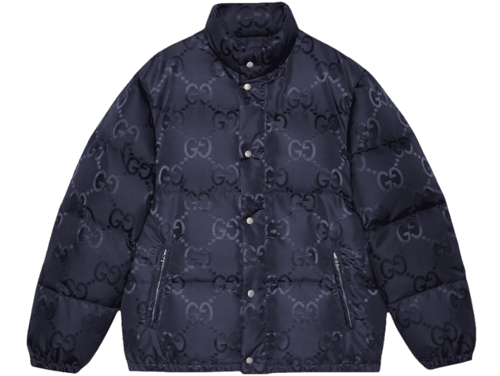 Gucci Jumbo GG Canvas Down Jacket - Navy