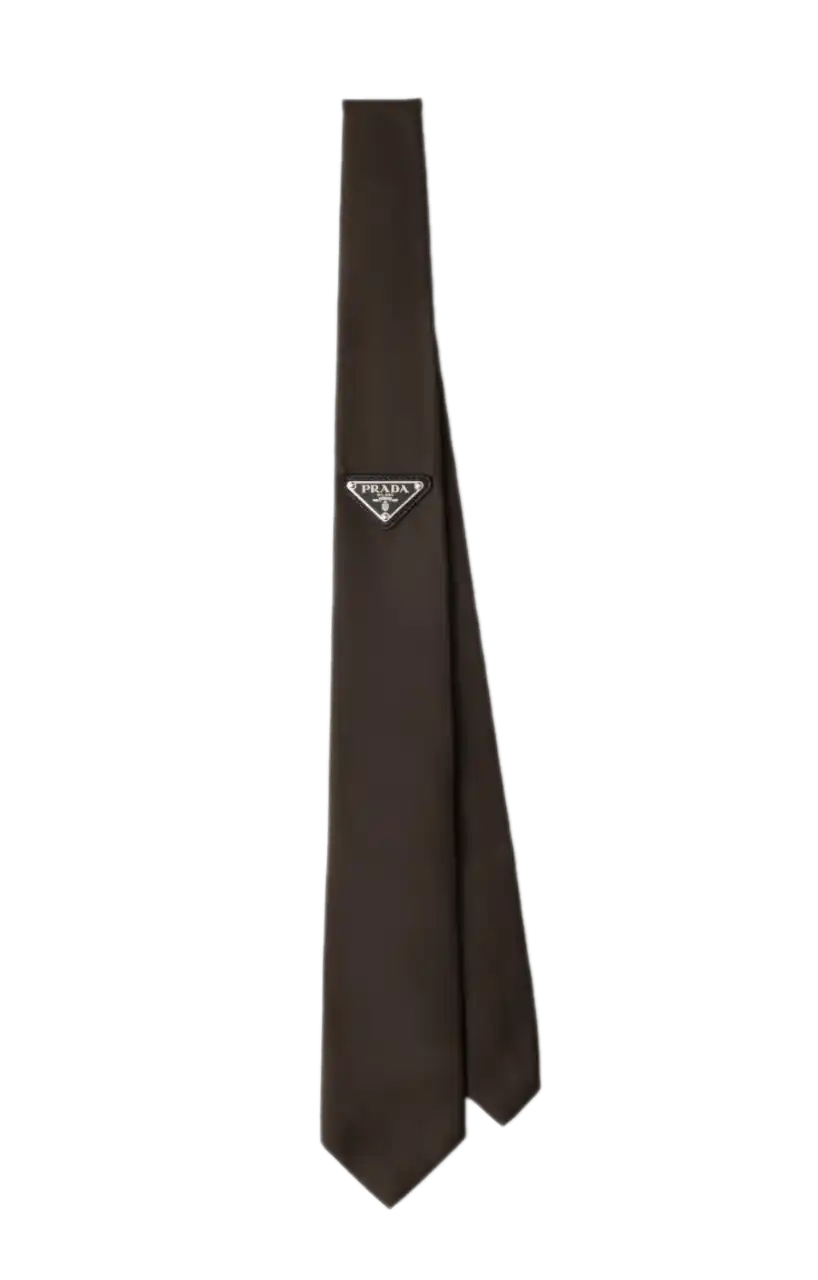 Prada Re-Nylon Gabardine Tie - Ebony