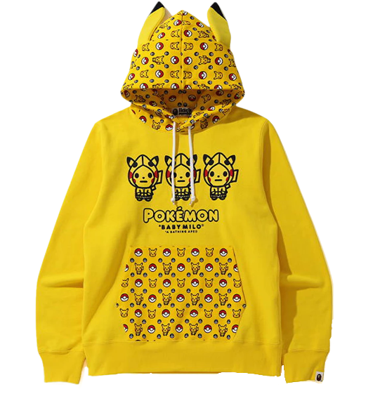 BAPE x Pokemon Pullover Hoodie - Yellow