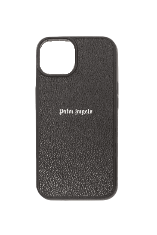 Palm Angels Basic logo iPhone Case 16 - Black