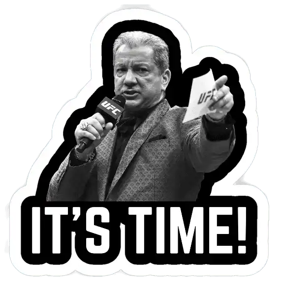 Bruce Buffer "It's Time" Sticker