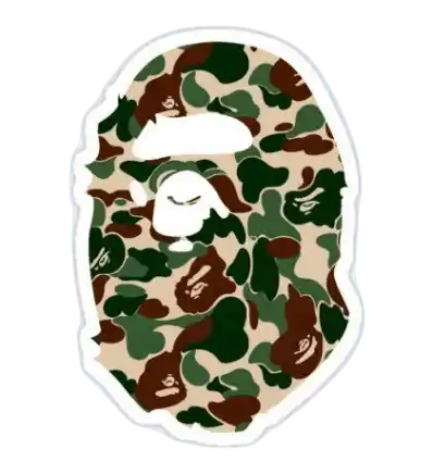 Bape Sticker - Woodland Camo
