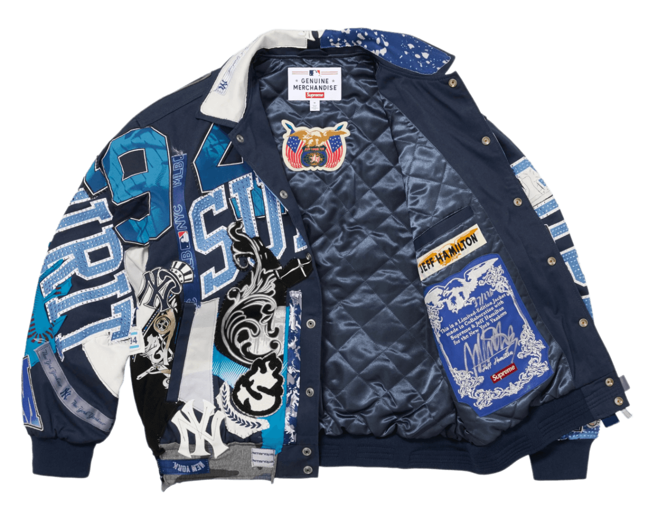 Supreme Jeff Hamilton New York Yankees Varsity Jacket - Multicolor
