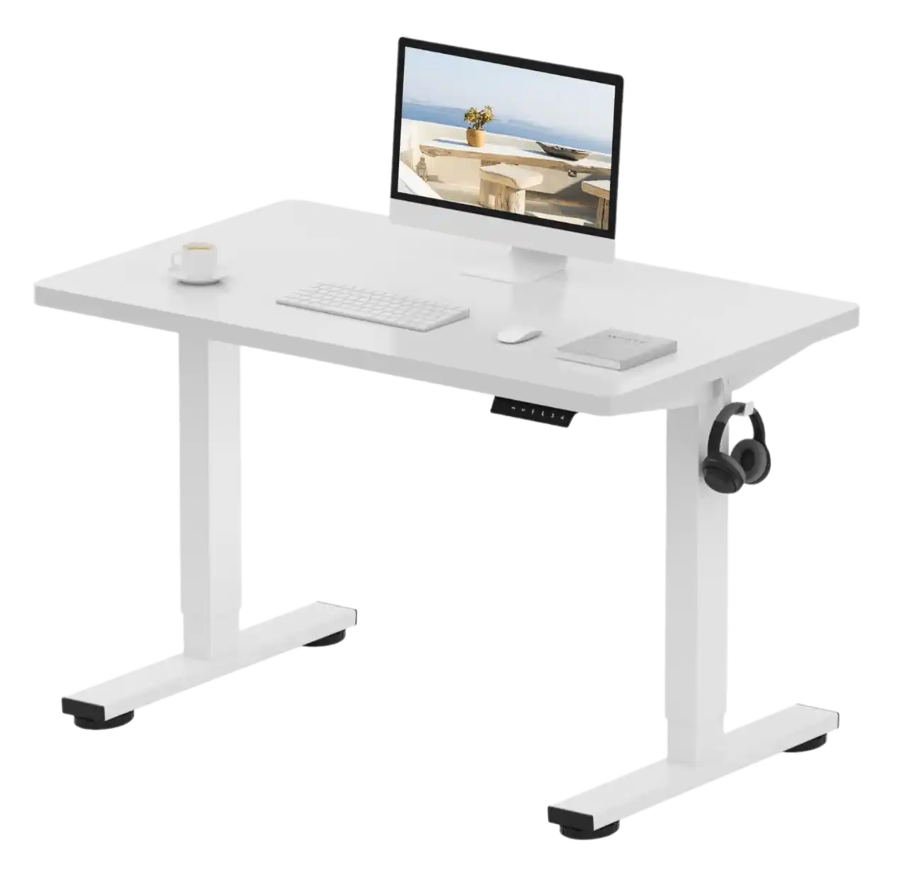FlexiSpot E1 Plus One Piece Electric Standing Desk - 100cm x 60cm