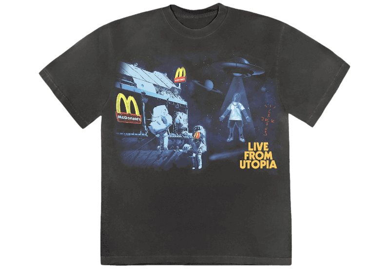 Travis Scott x McDonald's Live From Utopia T-shirt - Black