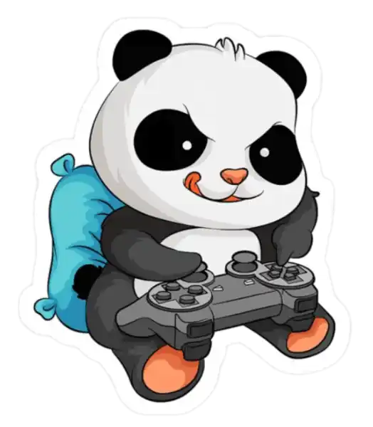 Gaming Panda Sticker