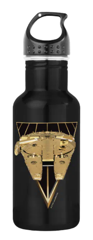 Gold Millennium Falcon Stainless Steel Water Bottle