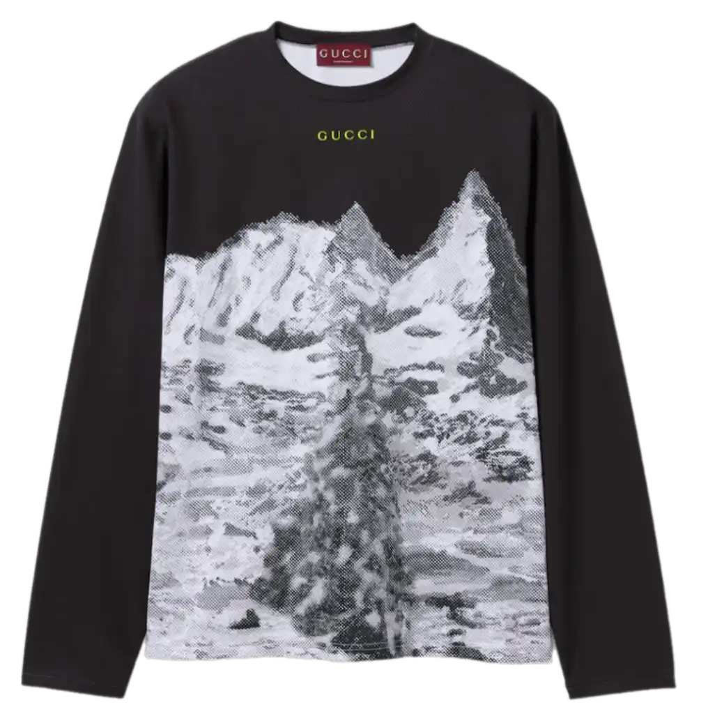 Gucci Printed Technical Cotton Jersey T-shirt - Black