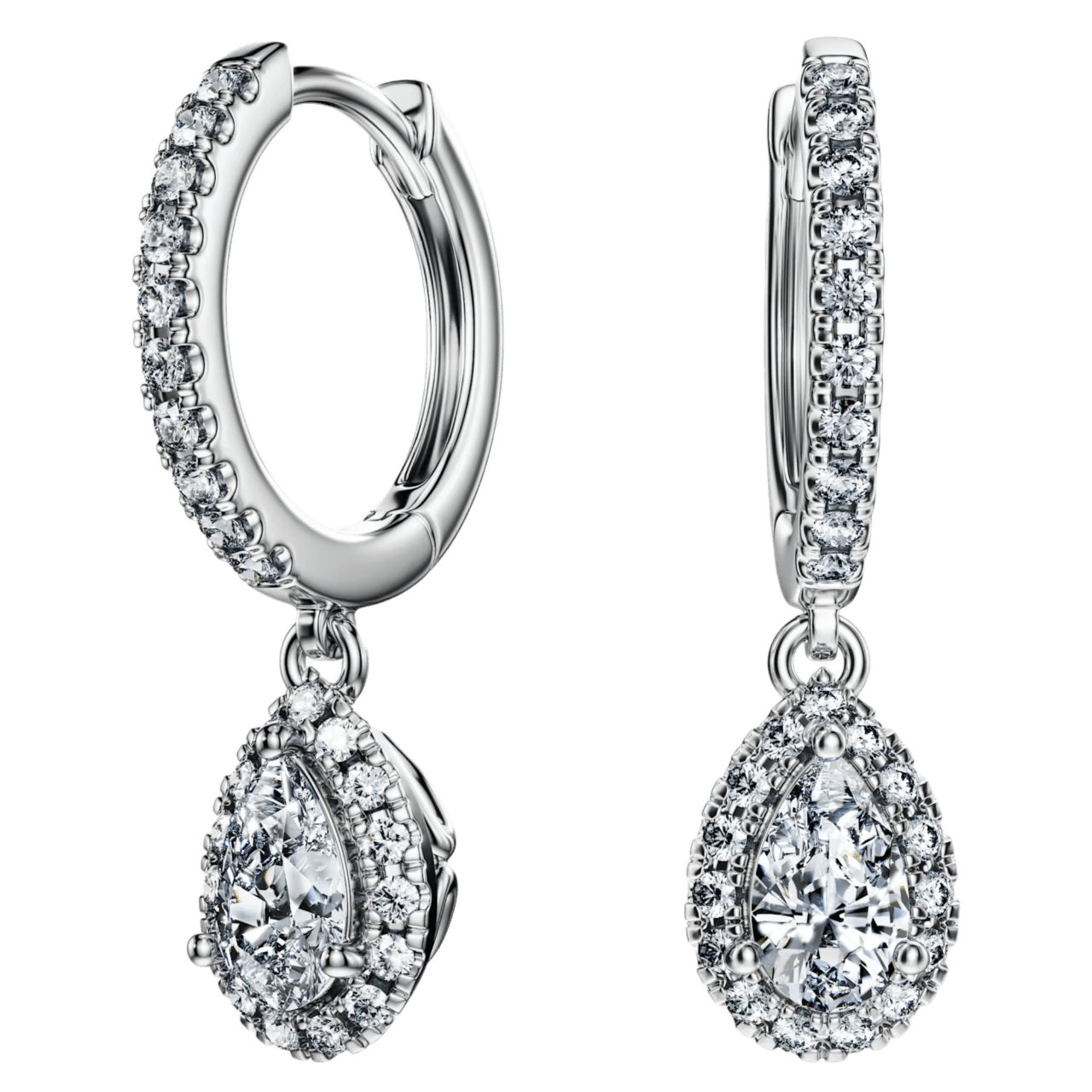 Swarovski Eternity Drop Earrings - 1.25 ct Lab-grown Diamonds, 14k White Gold