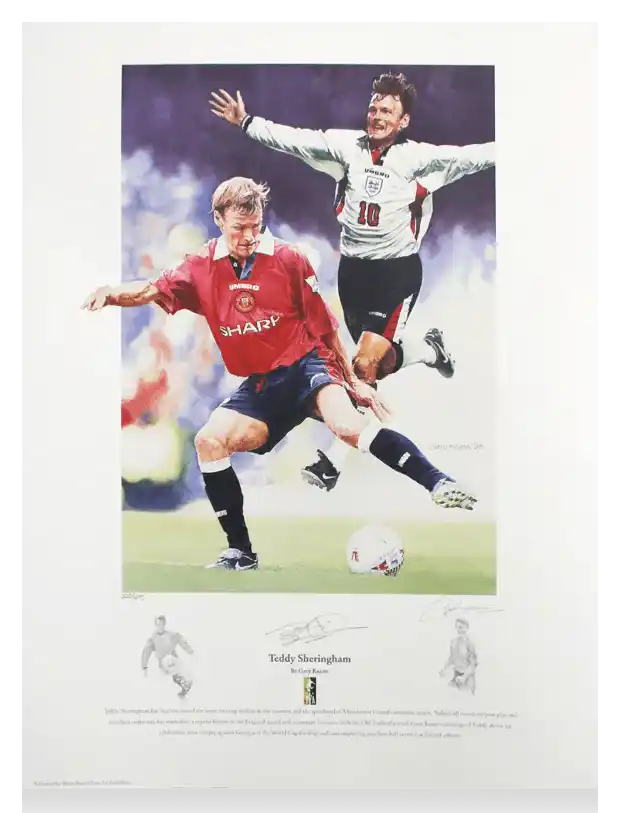Teddy Sheringham Signed Montage Print