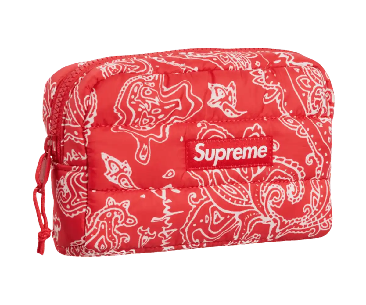 Supreme Puffer Pouch - Red Paisley