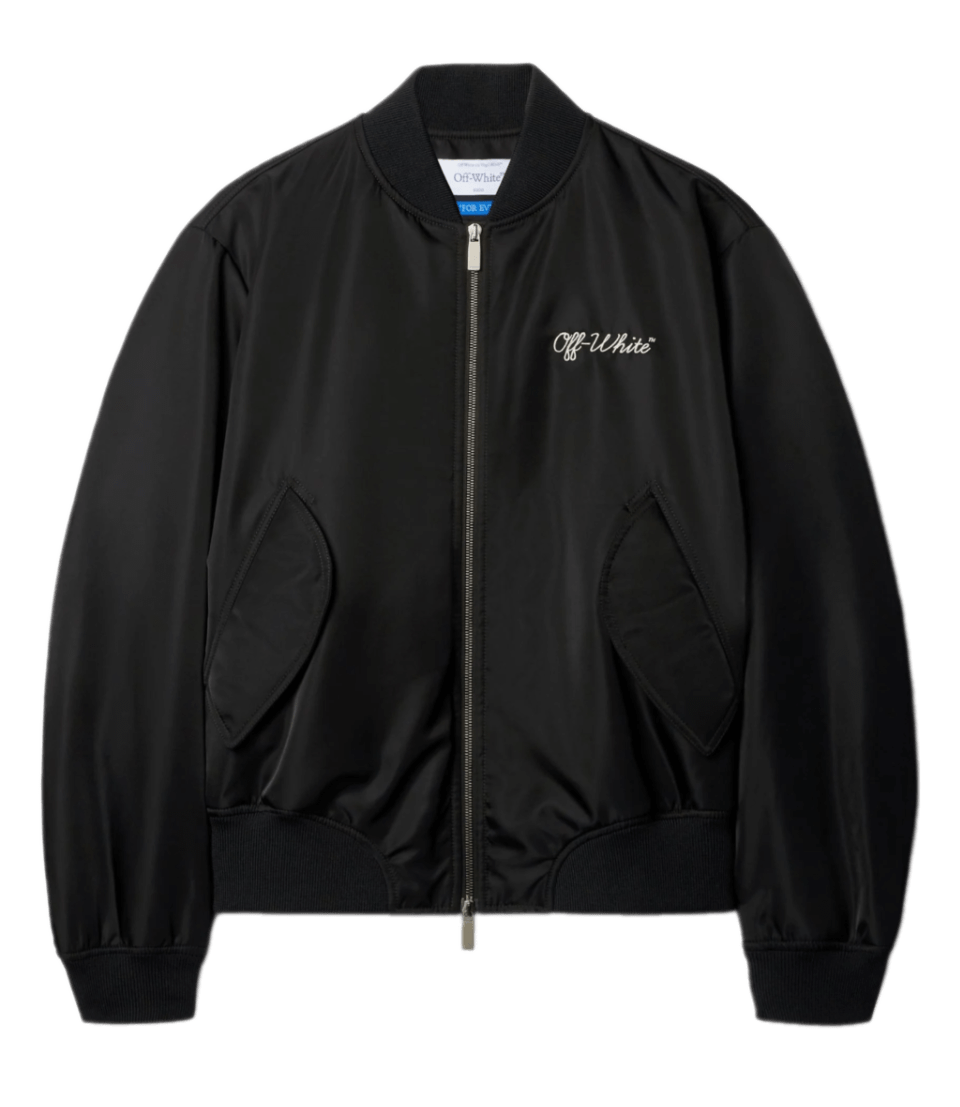 Off-White Script Varsity Jacket - Black