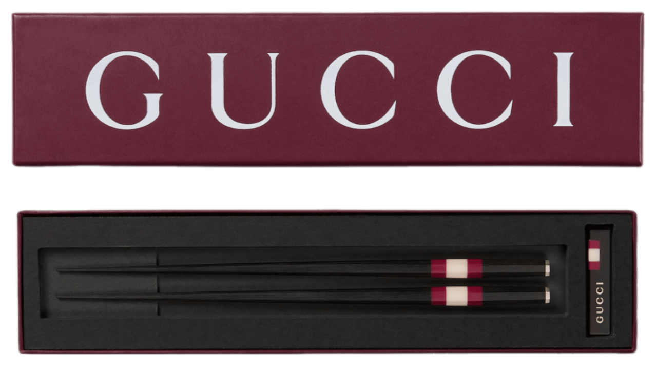 Gucci Wooden Chopsticks with Web Detail