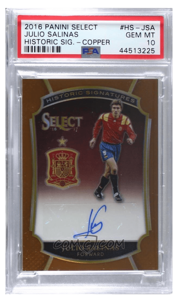 2016-17 Panini Select - Historic Signatures - Copper Prizm #HS-JSA - Julio Salinas /49 PSA 10