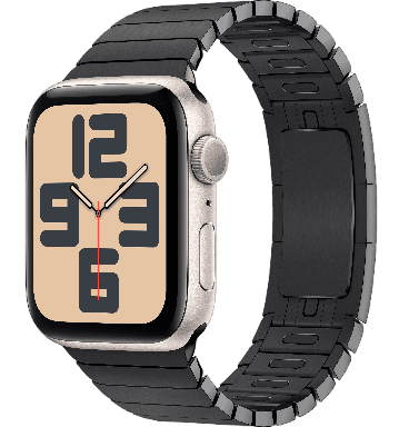 Apple Watch SE (Cellular) - Starlight, 44mm, Link Bracelet Space Black
