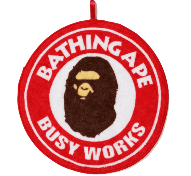 BAPE Busy Works Hand Towel - Red