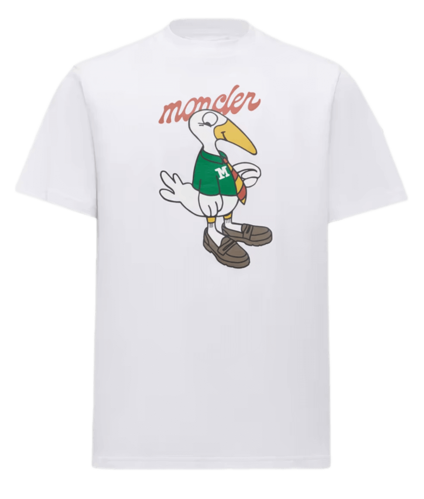 Moncler Mascot Logo Cotton T-Shirt - White
