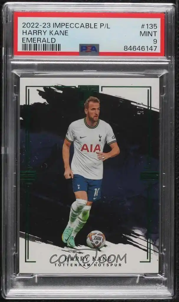 2022-23 Panini Impeccable Premier League - Emerald #135 - Harry Kane /5 PSA 9