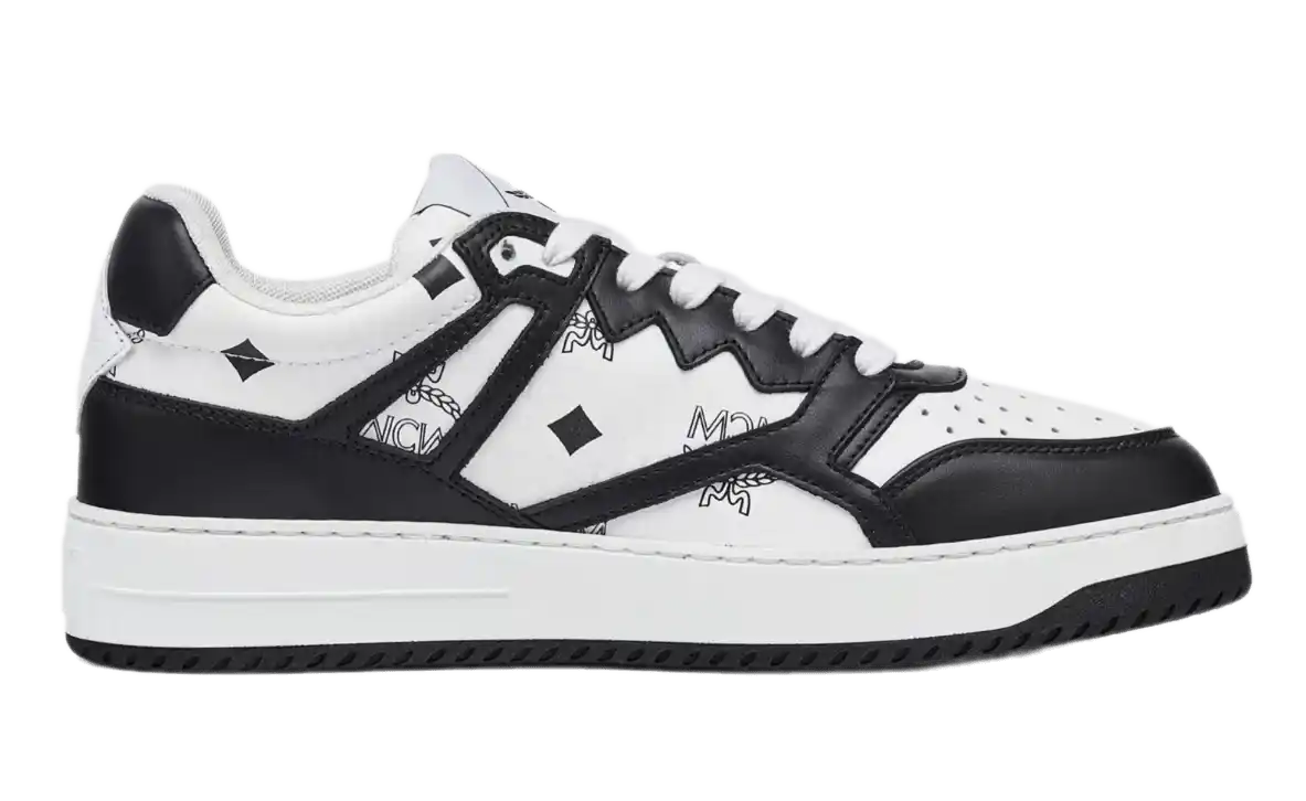 MCM Neo Terrain Lo Sneakers in Visetos - Black and White