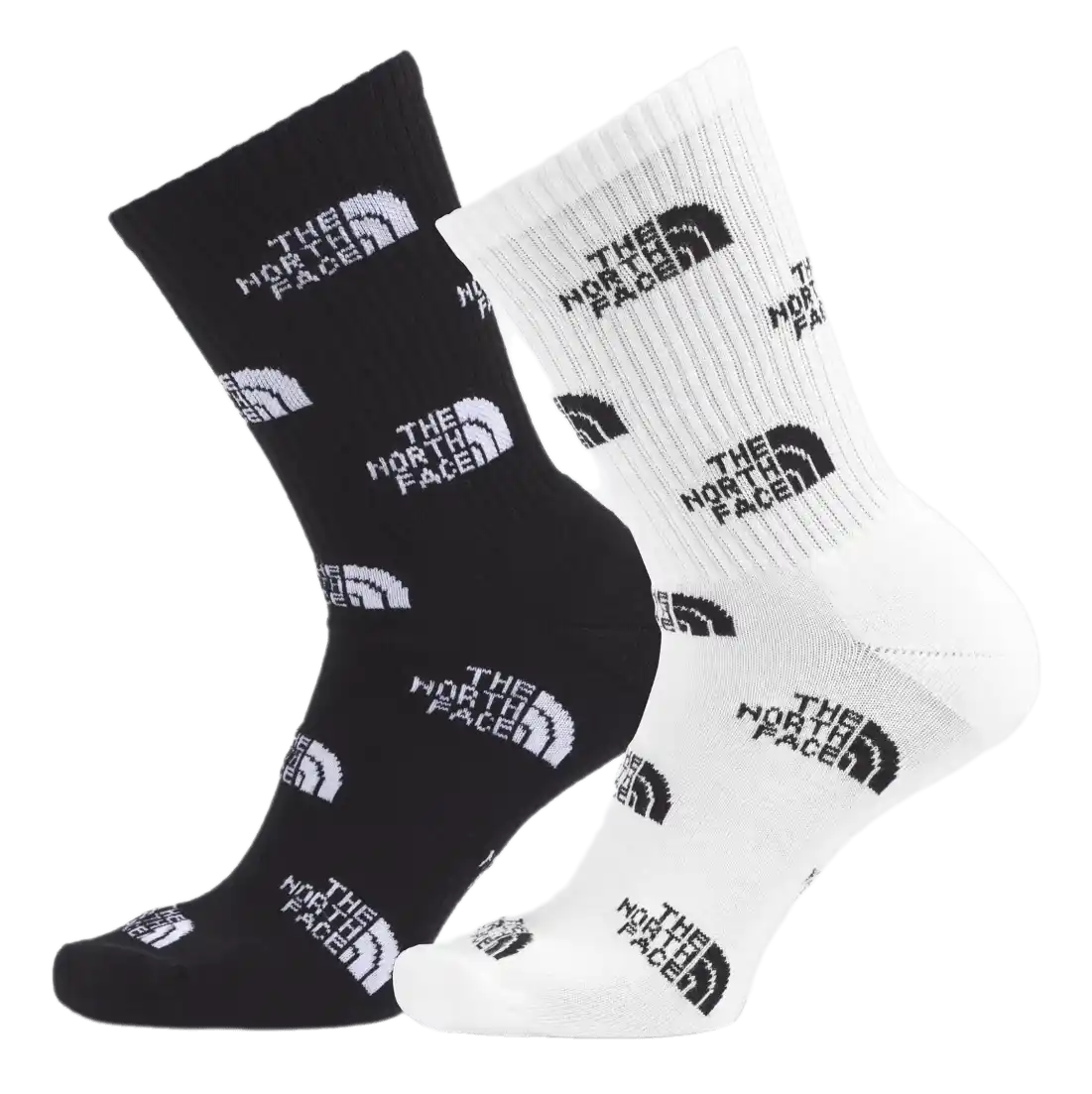 The North Face Everyday Crew Socks Logo - Black/White
