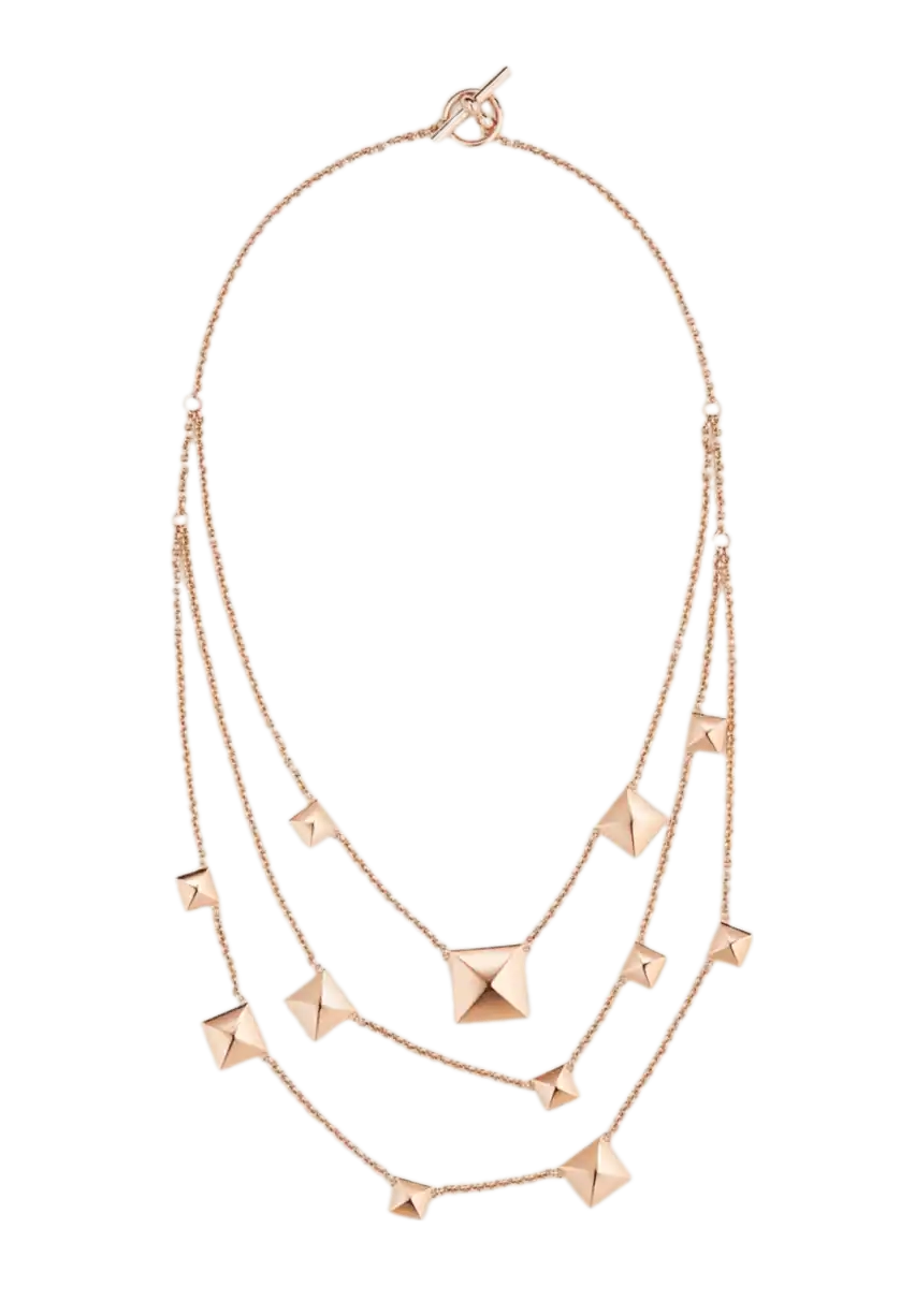 Hermès Clou d'H Necklace - Rose Gold