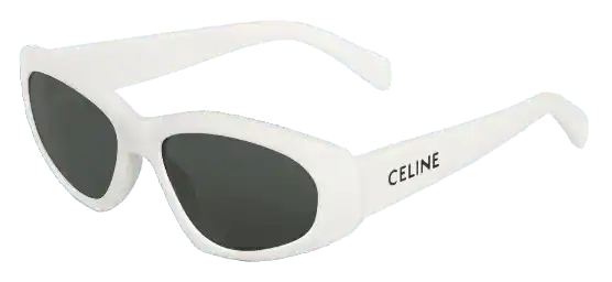 Celine Monochroms 07 Sunglasses In Acetate - White