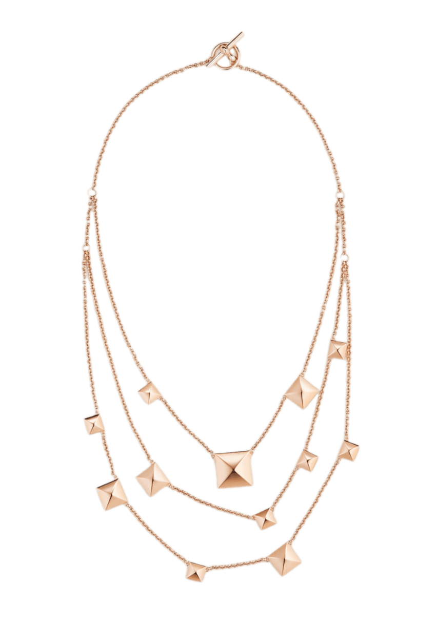 Hermès Clou d'H Necklace - Rose Gold