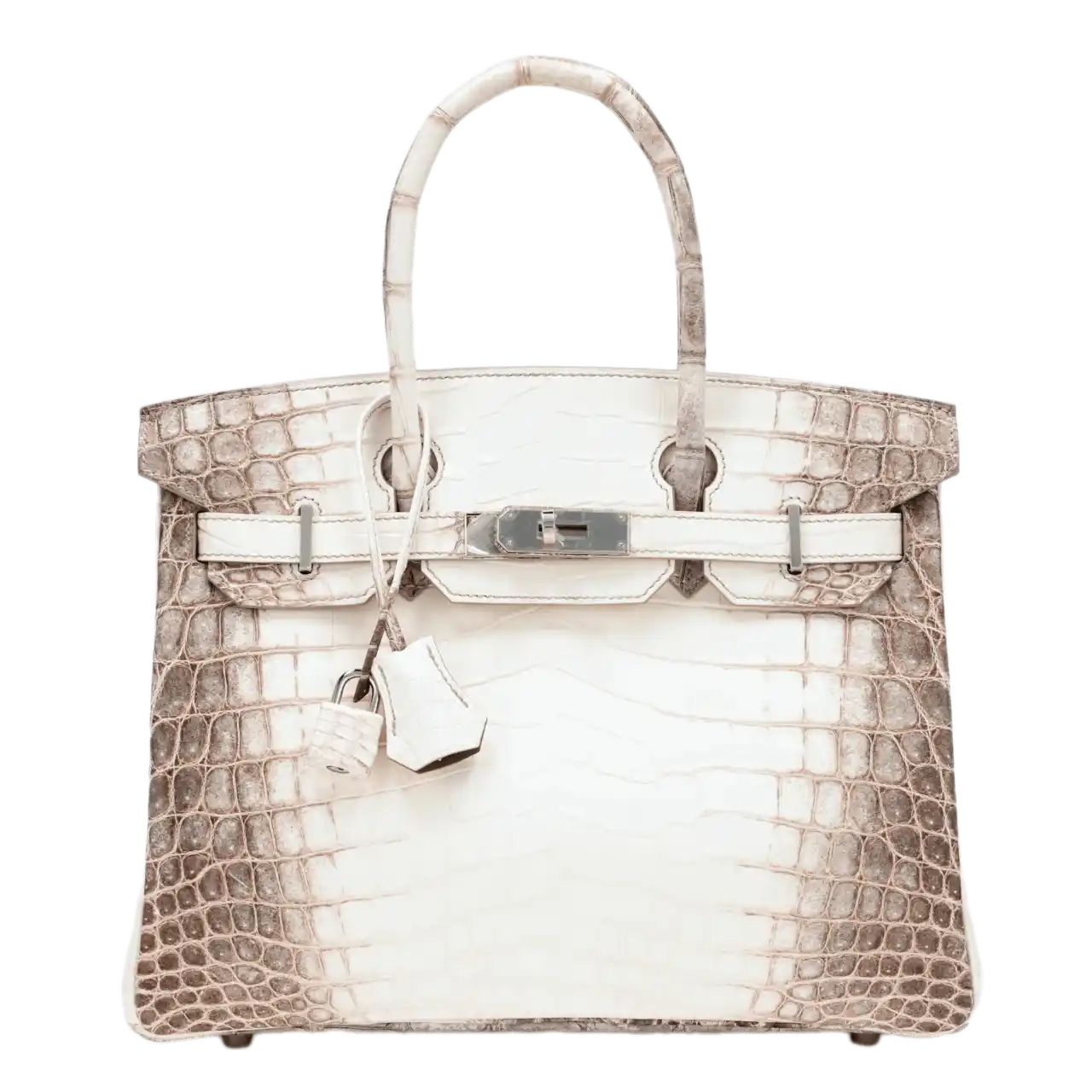 Hermès White Matte Niloticus Crocodile Himalaya Birkin 30 Palladium Hardware, 2020