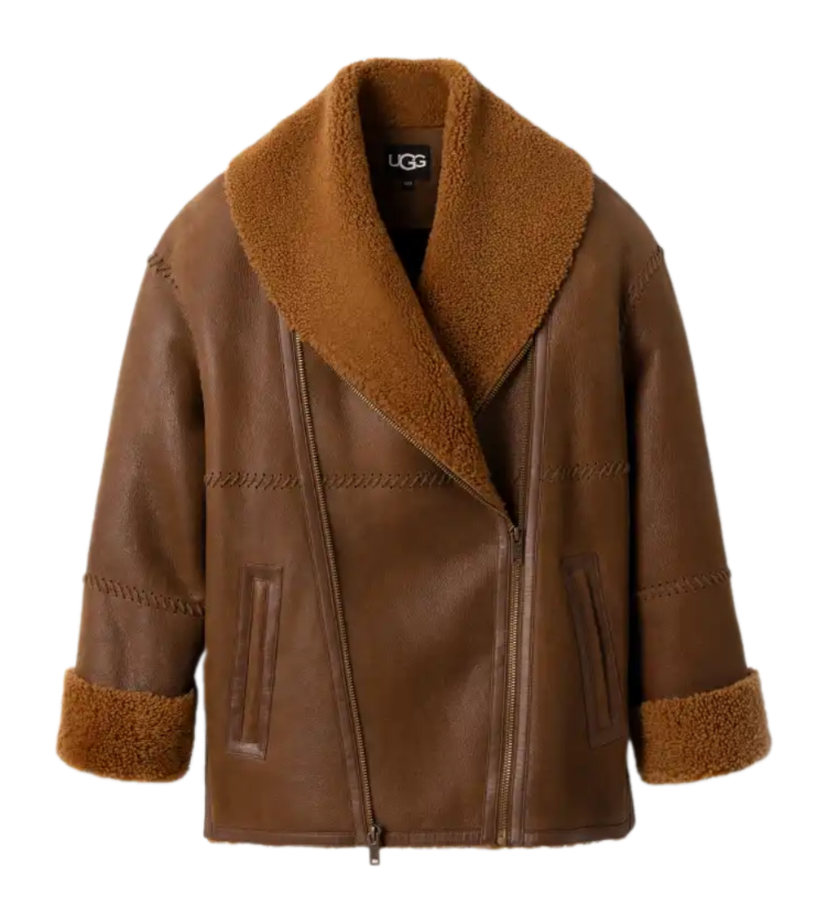 UGG All Gender Shearling Coat Regenerate II - Cognac