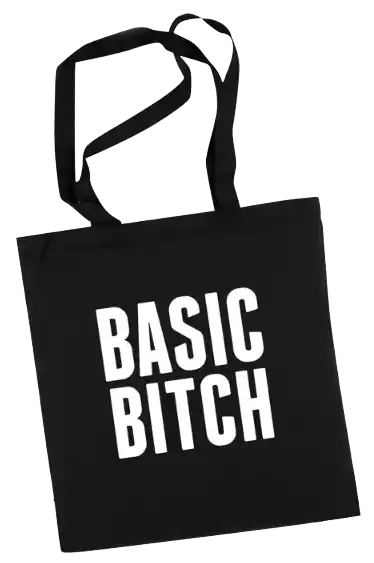 Basic Bitch Black Tote Bag