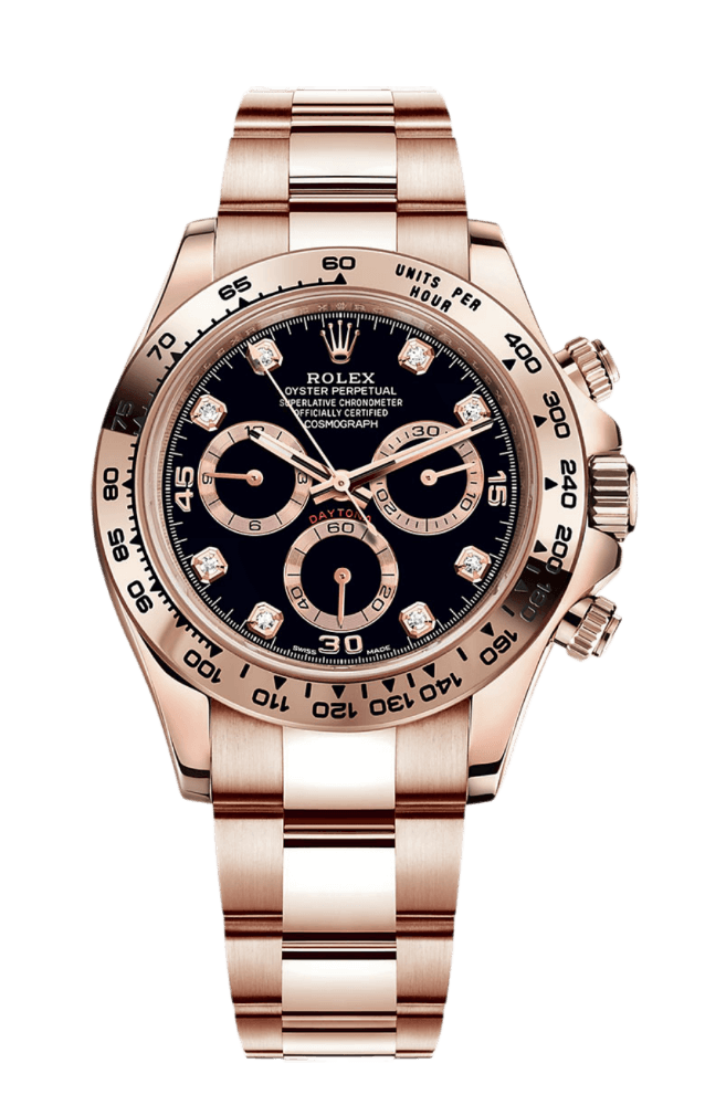 Rolex Daytona Black Diamond Dial - 40mm, Rose Gold (2022)