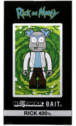 Bearbrick BAIT x Medicom Rick and Morty 400% - White