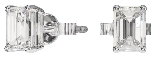 Leila Gold Diamond Baguette Earrings
