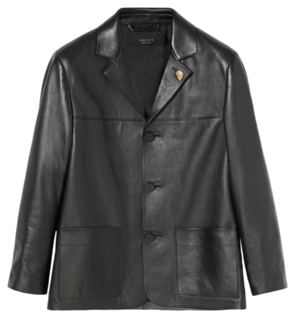 Gucci Soft Nappa Leather Jacket - Black