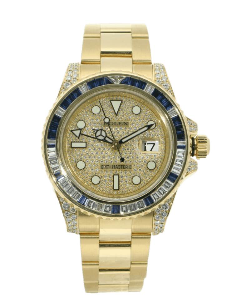 Rolex Yacht-Master II Gold Diamond Dial - 40mm, Gold and Sapphire Crystals