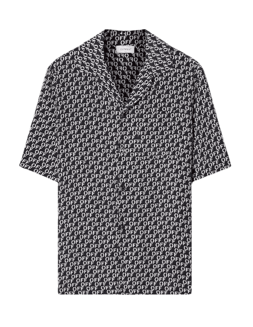 Off-White Off Ao Silk Holiday Shirt - Black
