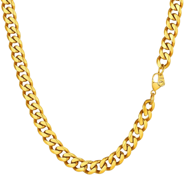 Gold Plated 30" Cuban Chain Necklace