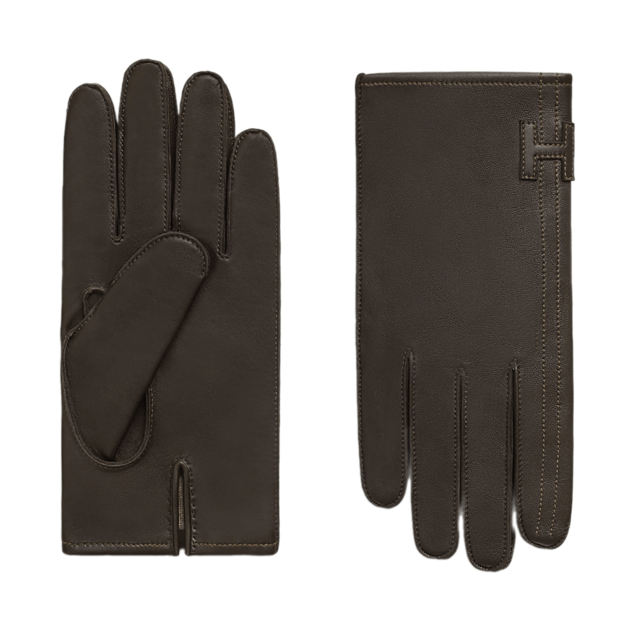 Hermès Joshua H Stripe Gloves - Moka