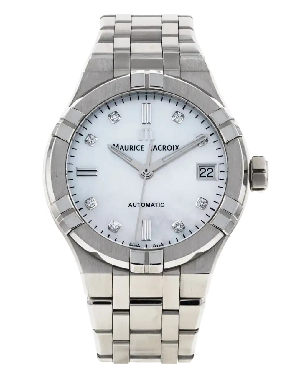 Maurice Lacroix Aikon Mother of Pearl White Diamond -35mm, Steel (2020)