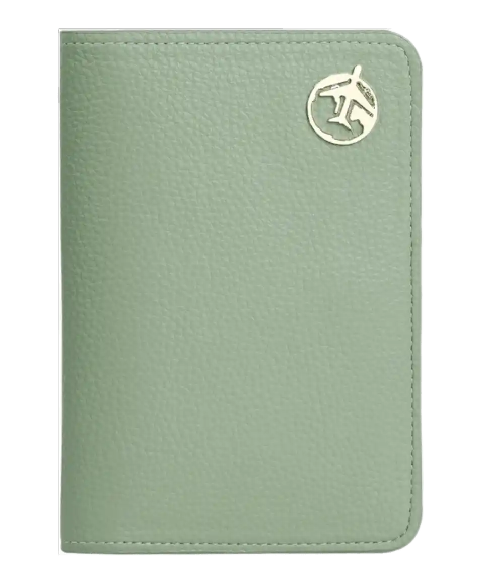 Leather Passport Wallet - Green